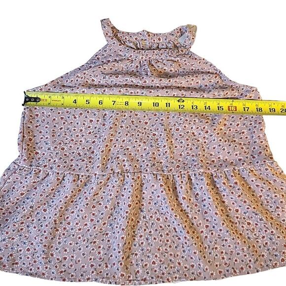 Hippie‎ Rose Floral Halter Peplum Top Womens Medium Keyhole Neck Lightweight - Picture 8 of 9